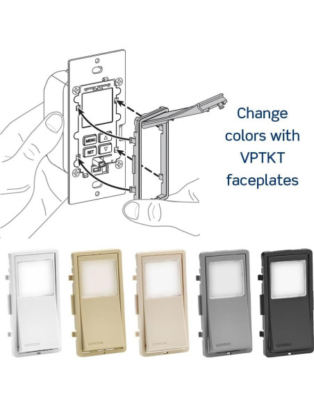 Interruptor Temporizador Programable Leviton VPT24-1PZ Blanco