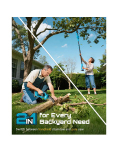 Sierra Eléctrica de Poste SEESII PS600 2-en-1 15 cm Inalámbrica 2