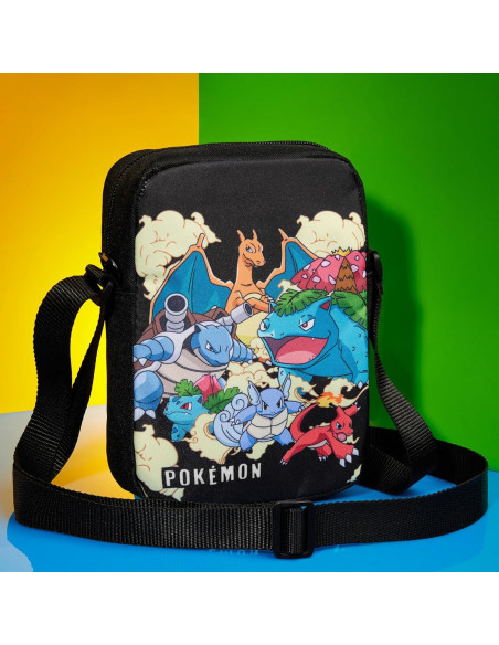 Bolsa Cruzada Pokemon para Niños y Niñas - Pikachu - 20x14cm