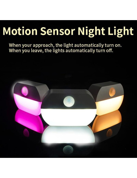 Paquete de 8 Luces LED con Sensor de Movimiento Wotermly