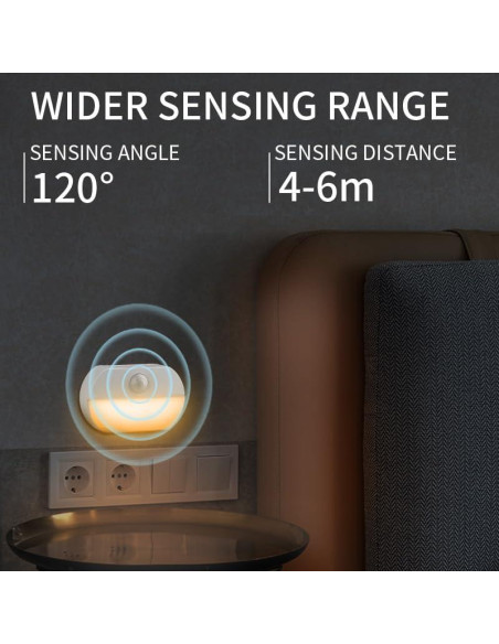 Paquete de 8 Luces LED con Sensor de Movimiento Wotermly