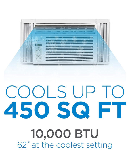 Acondicionador de Aire de Ventana BLACK+DECKER 10000 BTU Blanco