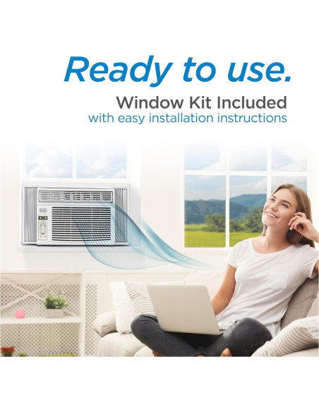 Acondicionador de Aire de Ventana BLACK+DECKER 10000 BTU Blanco