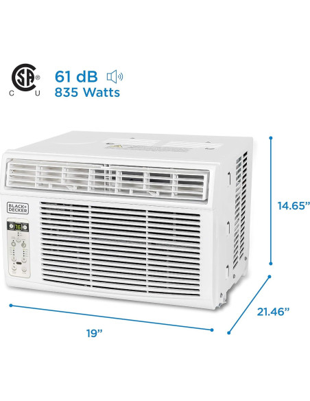Acondicionador de Aire de Ventana BLACK+DECKER 10000 BTU Blanco