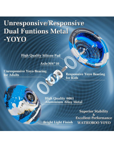 Yo-yo Metálico WATIEOBOO Profesional para Niños y Adultos 2