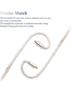 Cable IEM de Cobre de Cristal 6N para Sennheiser IE900 1.2m 2