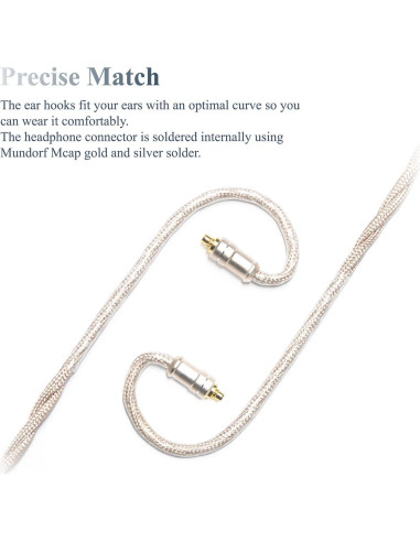 Cable IEM de Cobre de Cristal 6N para Sennheiser IE900 1.2m