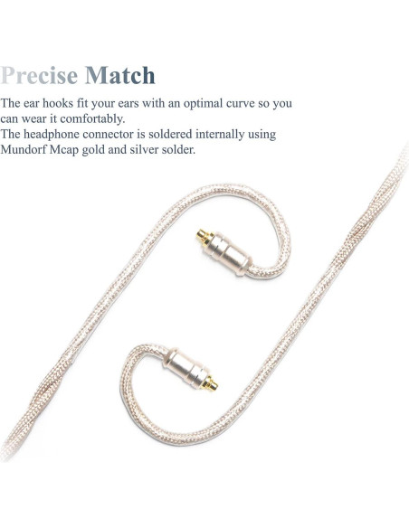 Cable IEM de Cobre de Cristal 6N para Sennheiser IE900 1.2m