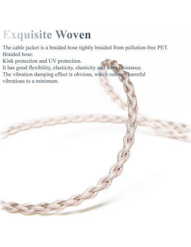 Cable IEM de Cobre de Cristal 6N para Sennheiser IE900 1.2m