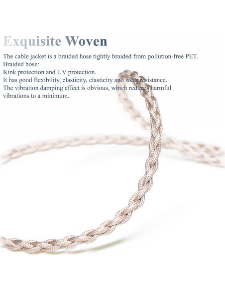 Cable IEM de Cobre de Cristal 6N para Sennheiser IE900 1.2m