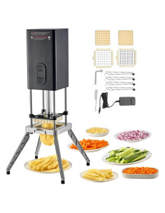 Cortador de Papas Fritas Eléctrico VEVOR 1.27 cm y 0.95 cm