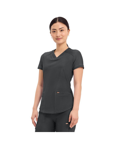Top de Scrubs V-Neck Cherokee Form CK840 para Mujeres - Negro