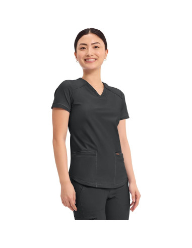 Top de Scrubs V-Neck Cherokee Form CK840 para Mujeres - Negro