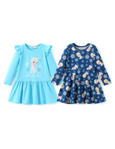 Vestido de Princesa Elsa Disney Frozen para Niñas 2T Azul