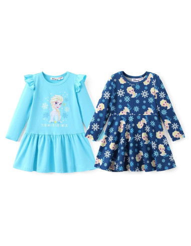 Vestido de Princesa Elsa Disney Frozen para Niñas 2T Azul