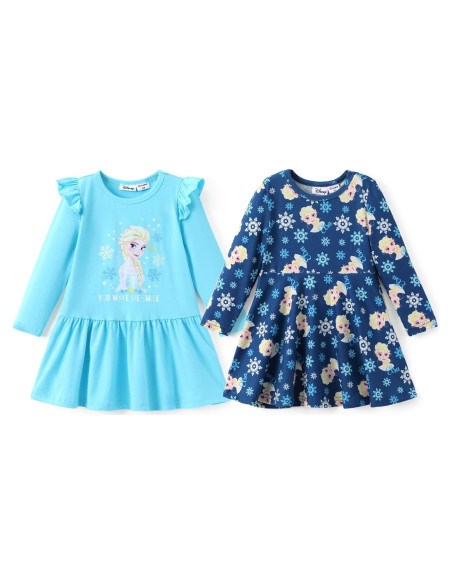 Vestido de Princesa Elsa Disney Frozen para Niñas 2T Azul