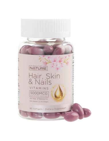 Vitaminas para Cabello, Piel y Uñas Built By Nature 60 Gelatinas