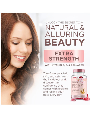 Vitaminas para Cabello, Piel y Uñas Built By Nature 60 Gelatinas