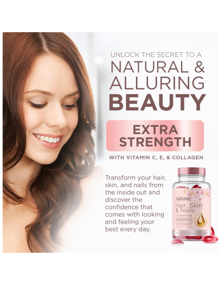 Vitaminas para Cabello, Piel y Uñas Built By Nature 60 Gelatinas