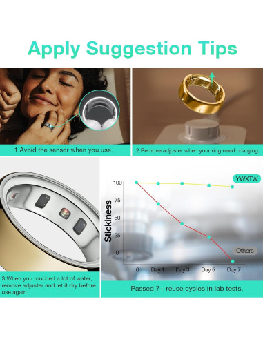 Agarraderas Invisibles YWXTW para Anillo Oura y Samsung - 8 Piezas