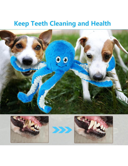 Juguete de Peluche para Perros Eneston Pulpo Interactivo 38cm