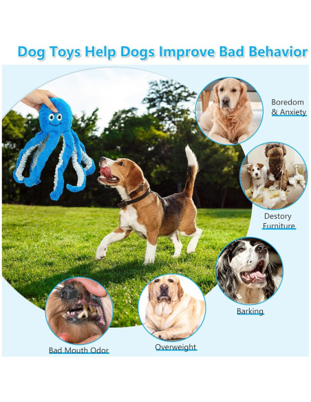 Juguete de Peluche para Perros Eneston Pulpo Interactivo 38cm