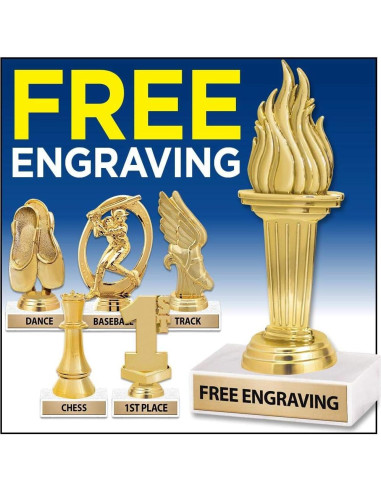 Trofeos de Dominó Crown Awards Personalizados 13,34 cm - 50 Pzas