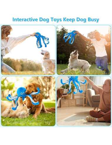 Juguete de Peluche para Perros Eneston Pulpo Interactivo 38cm