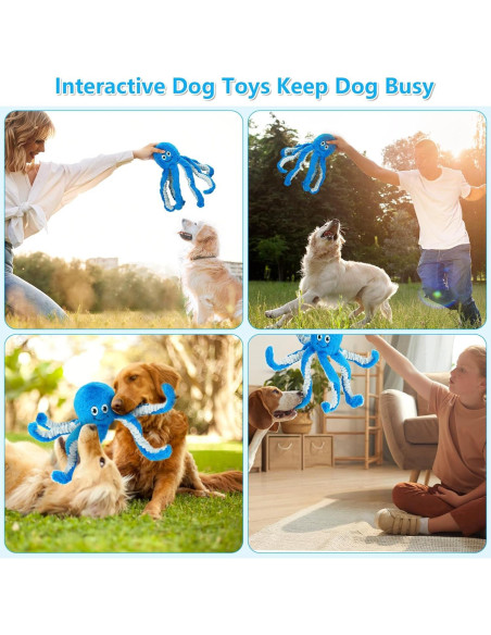 Juguete de Peluche para Perros Eneston Pulpo Interactivo 38cm