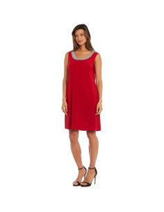 Conjunto Vestido y Chaqueta R&M Richards Mujer Petite Rojo 2