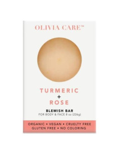 Jabón en Barra Olivia Care 226.8 g Cúrcuma y Rosa Hidratante