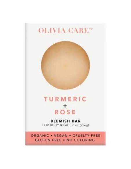 Jabón en Barra Olivia Care 226.8 g Cúrcuma y Rosa Hidratante