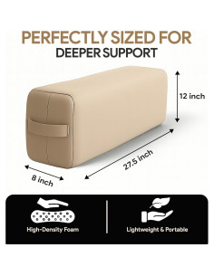 Almohada de Yoga LeelaShanti Beige 69.85x30.48cm Soporte Espalda 2