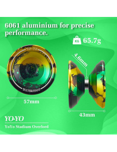 Yoyo Profesional WATIEOBOO de Metal para Niños y Adultos 2
