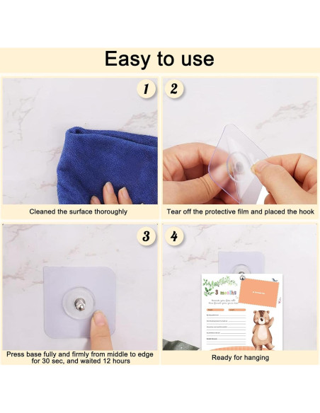 Calendario del Primer Año del Bebé Monking con Stickers