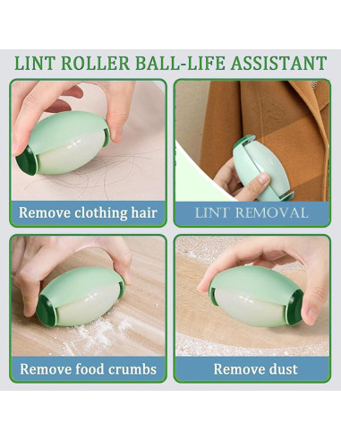 Rodillo de Pelusa Reutilizable Genérico Verde para Mascotas