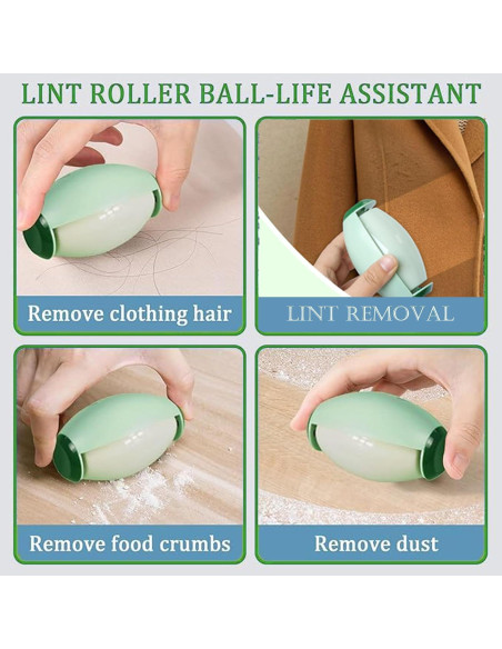 Rodillo de Pelusa Reutilizable Genérico Verde para Mascotas