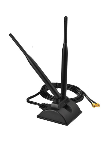 Antena WiFi Eightwood RP-SMA Doble Banda 2.4GHz 5GHz 6dBi