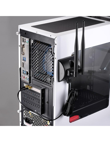 Antena WiFi Eightwood RP-SMA Doble Banda 2.4GHz 5GHz 6dBi