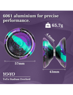 Yoyo Profesional WATIEOBOO Metal 9cm para Niños y Adultos 2