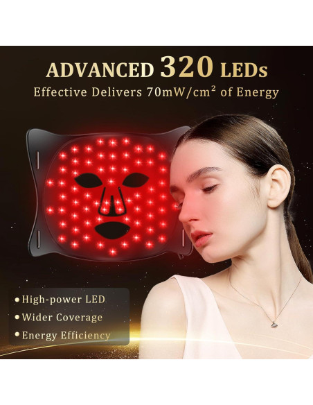 Máscara de Terapia de Luz LED Lovsheme para Rejuvenecimiento Facial