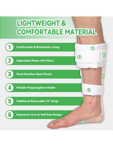 Férula AFO Orthomen para Pie Caído - Soporte Ligero y Ajustable