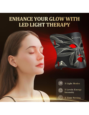 Máscara de Terapia de Luz LED Lovsheme para Rejuvenecimiento Facial