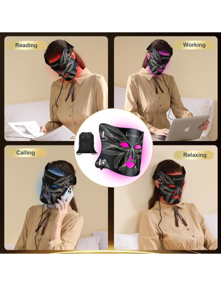 Máscara de Terapia de Luz LED Lovsheme para Rejuvenecimiento Facial