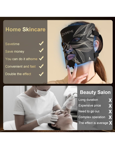 Máscara de Terapia de Luz LED Lovsheme para Rejuvenecimiento Facial