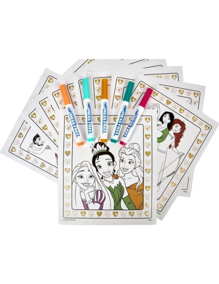 Set de Colorear Crayola Princesas Disney con Brillo 10 Páginas