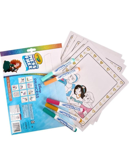 Set de Colorear Crayola Princesas Disney con Brillo 10 Páginas