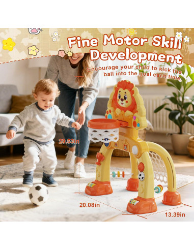 Aro de Baloncesto y Portería SHXYKZ para Bebés 1-3 Años