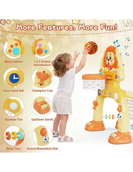 Aro de Baloncesto y Portería SHXYKZ para Bebés 1-3 Años