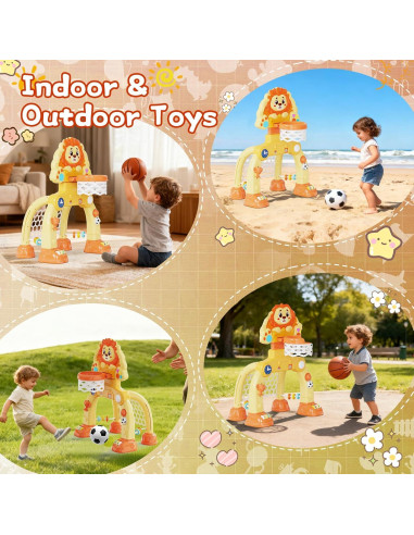 Aro de Baloncesto y Portería SHXYKZ para Bebés 1-3 Años